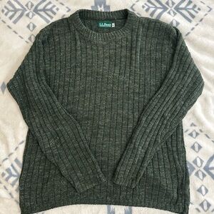 L.L. Bean Men's Forest Green Crewneck Sweater